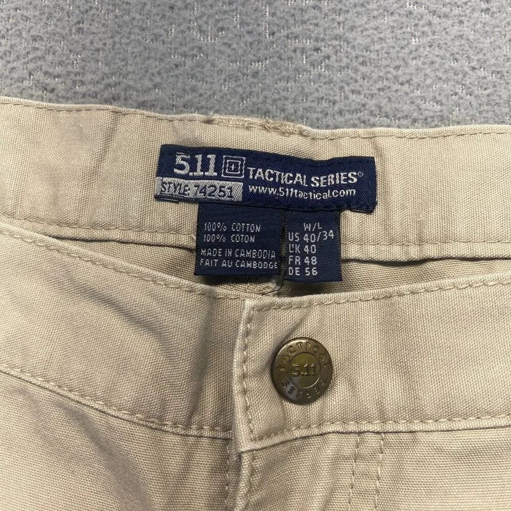 5.11 Tactical‎ 74251 Series Mens Pants - Beige Size 40X34 Hiking Outdoor Comfort